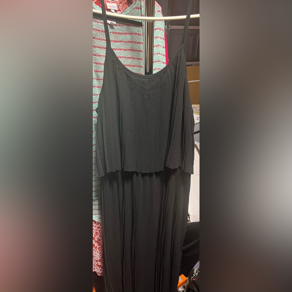 Mossimo Long Black Pleated Spaghetti Strap Dress Size XXL Brand New with Tags